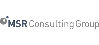 Logo der MSR Consulting Group, bestehend aus einem Punkt und dem Schriftzug in zwei Schriftarten.