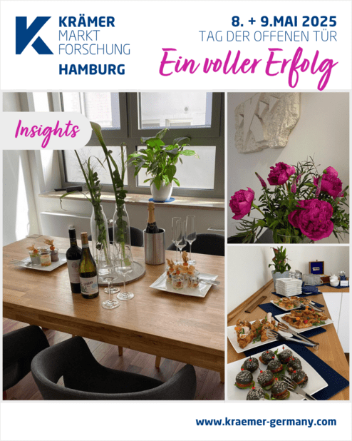 Gedeckte Tische mit Buffet und Dekoration